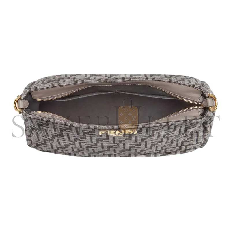 FENDI O'LOCK FABRIC WITH COW LEATHER ONE SHOULDER HANDBAGS 8BR805ALFVF1IQQ (35*23*14cm)